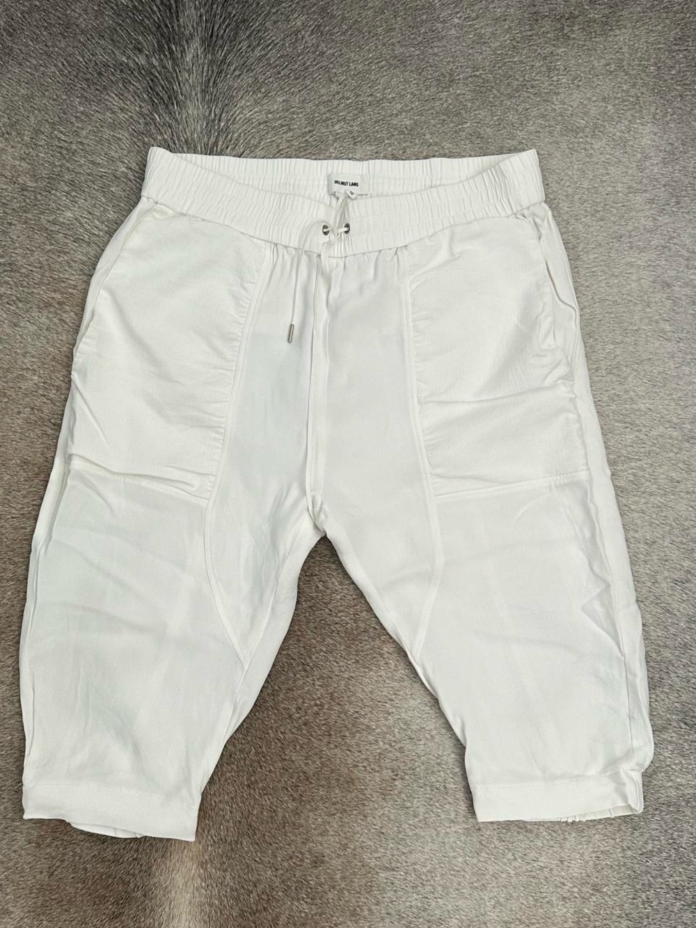 White Drawstring Casual Pants